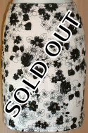 Karrie Black Rose/Flower Print Skirt