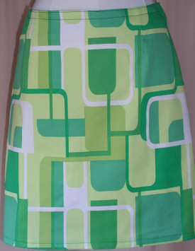 Karrie Geometric Green Print Skirt