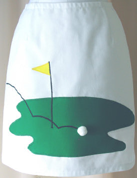 Putting Green and Flag Applique Skirt