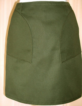 Skirt with Attached Shorts Lining - Dark Olive Green